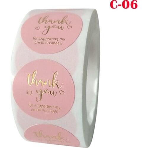 500pcs/roll Thank You Stickers High Quality Seal Labels Scrapbook Handmade Sticker Circle Decor B99
