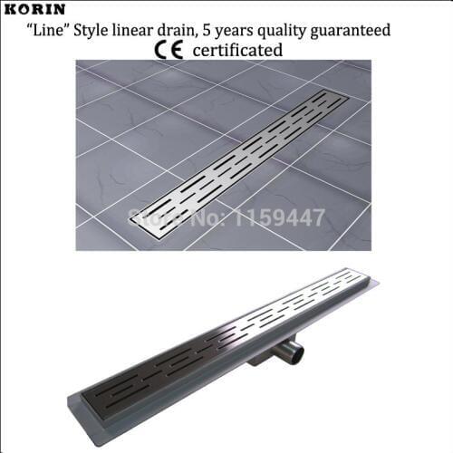 600mm "line" pattern Stainless Steel 304 Linear Shower Drain, Horizontal Drain, Floor Waste, Deodorant floor drain