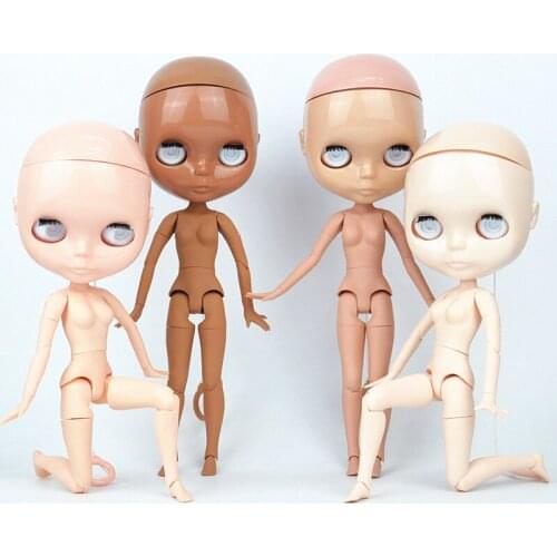 Blyth Doll Accessories rubber and joint body without wig dedicated for customize doll 4 color skin azone body diy no makeup