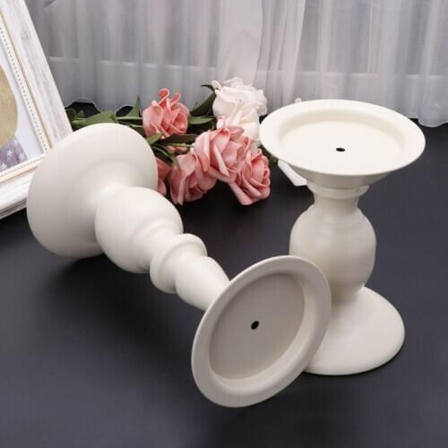 White Metal Candlestick Candle Holder Stand Wedding Party Table Decoration Gifts 28TC