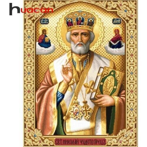 Huacan Full Square Diamond Embroidery Icons Diamond Painting Mosaic Sale Pictures Of Rhinestones Religion Home Decor