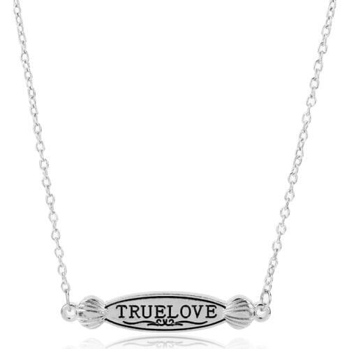 MQCHUN Fashion Jewelry True Love Necklace How I Met Your Mother Letters Tags Pendants Chain Necklace for Women Men Jewelry-30