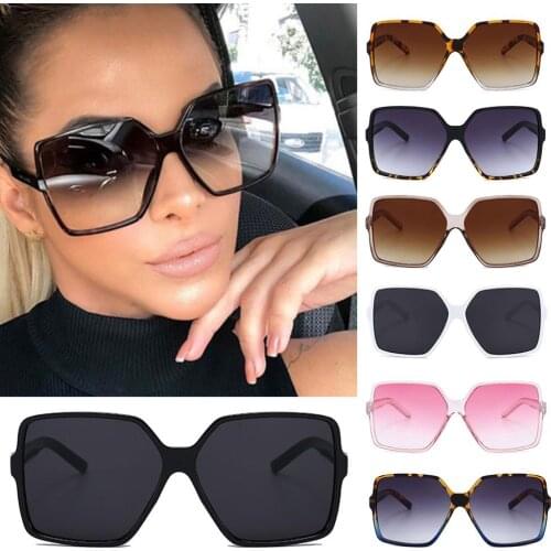 Fashion Women Square Trend Sunglasses Men Large Frame Driver Sunglasses