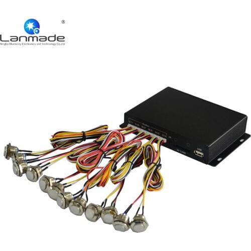 MPC1005-12 Metal push button control SD USB digital equipment no 1 video player mini media player for car digital player UVD