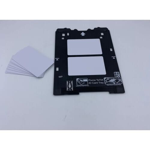 Inkjet Printing Stater Kit-100 Blank Inkjet PVC Card+ 1pc 2020 Inkjet PVC Card Tray for Canon PIXMA TS701,TS8210,TS8310 ,TS9510