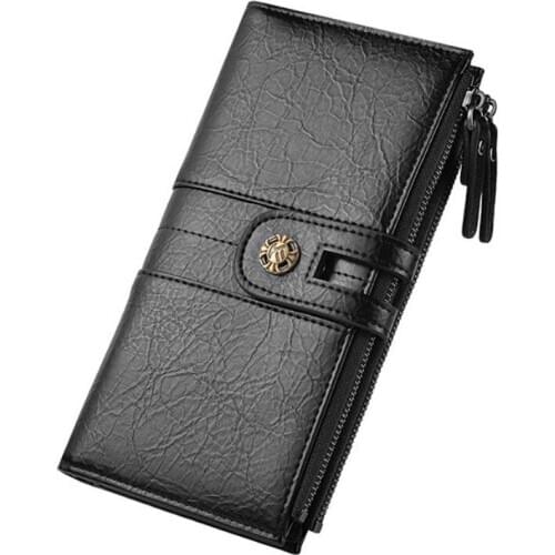 New Mens Zipper Wallet Pu Long Coin Purse Male Retro Hand Clutch Phone Bag Hasp Money Bag luxury designer Leather Purse