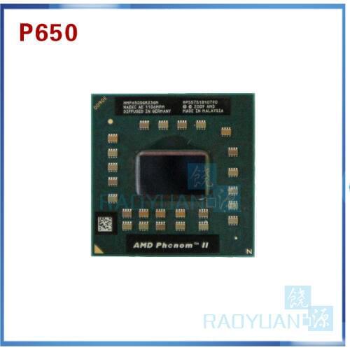 Laptop cpu processor AMD Phenom P650 HMP650SGR23GM P650 CPU Dual core 2.60 GHz 2MB L2 Cache Socket S1 (S1g4) PGA638