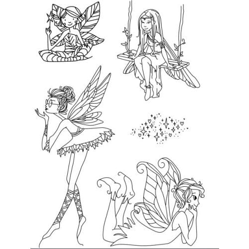 Angel girl Transparent Clear Silicone Stamp Seal DIY Scrapbooking photo Album Decorative A0758