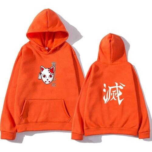 Japanese Anime Demon Slayer Pullover Sweatshirt Women Men Tanjiro Kamado Costume Hoodies Harajuku Hip Hop Streetwear Sudadera