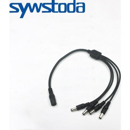 DC Female to 4 DC Male Power Splitter Adapter Cable for CCTV Security Camera Cable for Surveillance System