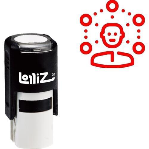 LolliZ Audience Self-Inking Rubber Stamp - Modern Symbol Series