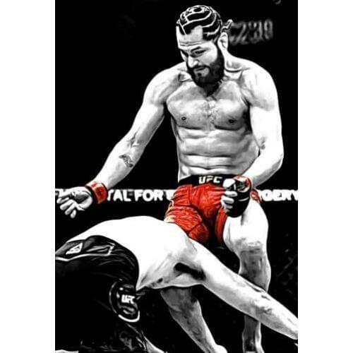 Jorge Masvidal vs Askren Flying Knee Art Film Print Silk Poster Home Wall Decor 24x36inch