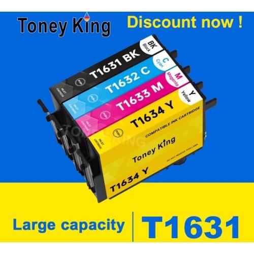 Compatible For Epson 16XL T16 T1631 1621 Ink Cartridge for Epson WF 2510 2520 2650 2010 WF-2630 WF-2660 WF-2750 WF-2760 Printer