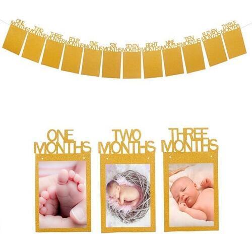 Party Flag 1st first Birthday Pennant bell garland Banner Bunting for Decoration DIY favor creative