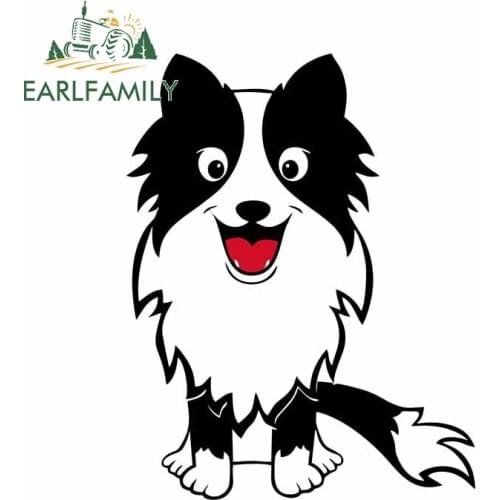 EARLFAMILY 13cm x 10.1cm For Border Collie Vinyl Car Stickers Anime Car Accessories Decal Creative Sticker For JDM SUV RV