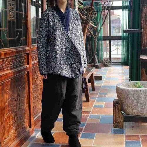 Women Loose Elastic Waist Pants Vintage Retro Patchwork Cotton Linen Pants Female Solid Color Triousers 2019