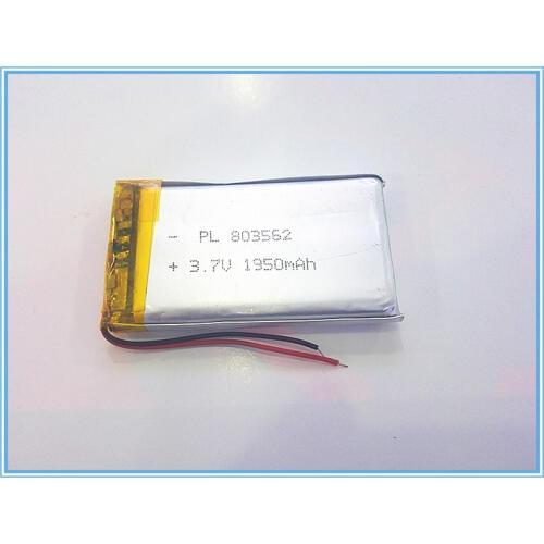 1pcs 3.7V,1950mAH 803562 polymer lithium ion / Li-ion battery for model aircraft,GPS,mp3,mp4,cell phone,speaker,bluetooth