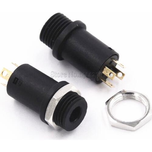 10 PCS 3.5mm 4 Channel Female Headphone Stereo Jack Panel Mount Connector Audio Video Vertical Socket Gold Plated High Quality