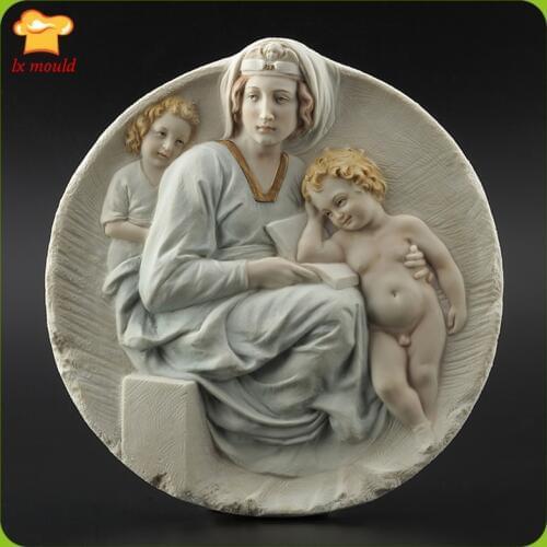 2020 New Creative Christian Catholic Resin Plaster Soap Candle Flavored Silicone Mold