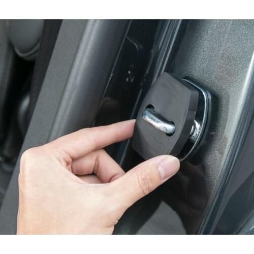 4Pcs/set Car Door Lock Buckle Cover Trim For Chevrolet Equinox 2017+ Black ABS