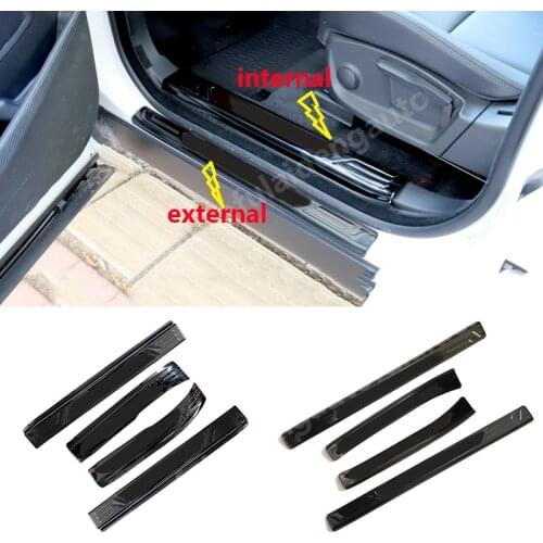 4pcs For Jaguar E-PACE 2018-2021 stainless steel Door Sill Scuff Plate Guard Mouldings Protector Trim Car Accessories