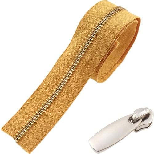5 Meters Zipper by the Yard Nylon Coil Zippers with 10 pcs Zipper Slider for purses, bags and other sewing projects 5# zipper
