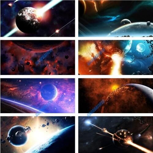 DIY 5D Diamond Painting Cross Stitch Kits Diamond Mosaic Sci-fi Universe Planet Destruction Home Decor Embroidery Art