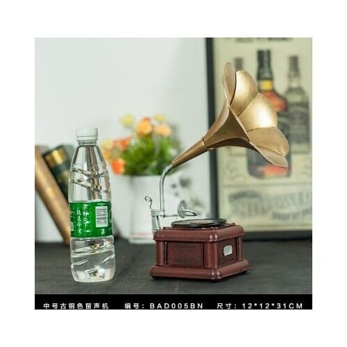 Antique Phonograph Model Creative home art bar Black glue record machine wine cabinet ornam decoration crafts statues Home dies