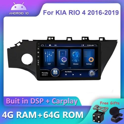 Bosion Android 10.0 DSP CarPlay Car DVD Radio Multimedia Player For Kia RIO 4 2016-2019 2 din GPS Navigation DSP IPS AHD DAB