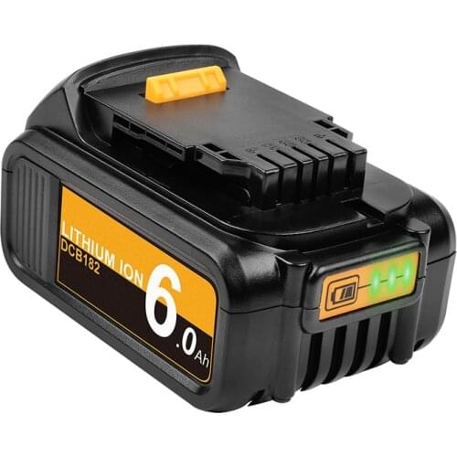 Bonacell 6000mAh 20V/18V for Dewalt Power Tool Battery for DCB180 DCB181 DCB182 DCB201 DCB201-2 DCB200 DCB200-2 DCB204-2 Sale