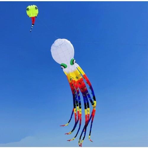 Free shipping high quality new 13m large octopus kites for adult flying toys kite reel ripstop nylon kevlar paragliding outdoor