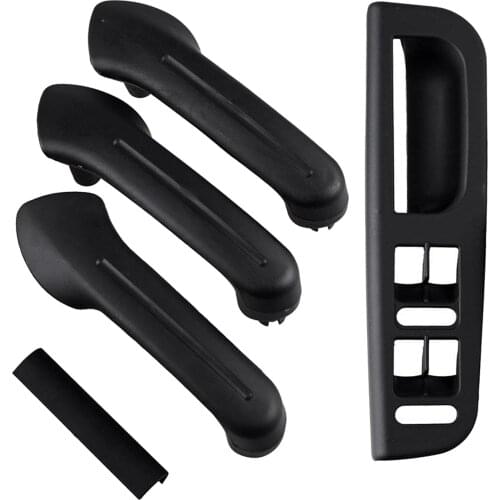 Black Interior Handle Door Grab Window Switch Bezel Cover for JE TTA GOLF MK4 1999-2004