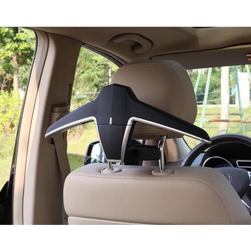 Black Metal Car Headrest Hanger Travel Hook Foldable for Bag Clothe Jacket