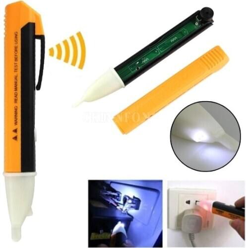 500Pcs/Lot Induction Sensor Voltage Tester Alert LED Light Indication Voltage Meters Digital AC 90-1000V Voltage Test Pen