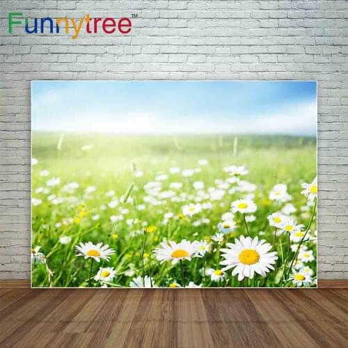 Funnytree photography backdropsFlower natural landscape green spring blurry photocall photography studio funds child photography