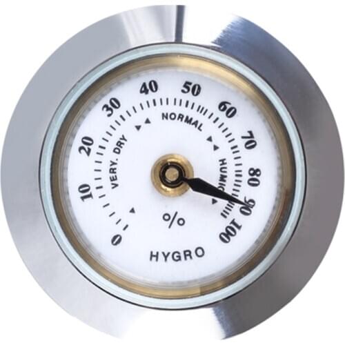 28mm Mini Round Cigar Hygrometer High Precision Moisture Meter Tobacco Humidor