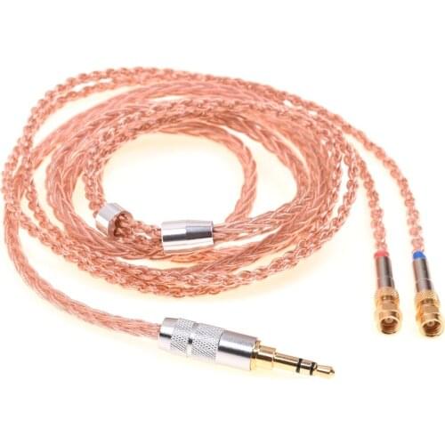 Hi-End Soft TPE Clear 8 Cores 5N OCC HiFi Headphones Upgrade Cable SMC Compatible for Hifiman He-5 He-6 He-500 HE560