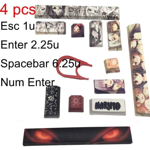 Ahegao keycaps anime 5 Sides Dye-Subbed 6.25U space bar esc enter PBT OEM Profile Apply to Cherry Gateron Kaih switches 4 keys