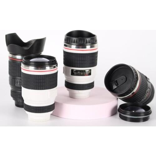Coffee Mugs Stainless Steel Camera Coffee Lens Mug White Black Coffee Mugs Creative Gift Coffee Cups Mugs Coffee Cups