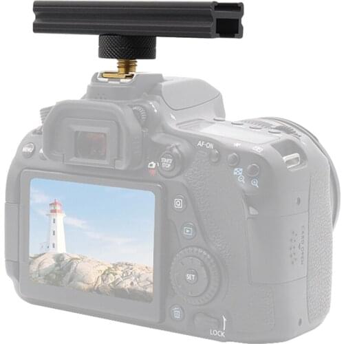 Cold Shoe Extension Rail Bracket Portable Quick Release Lightweight Bar for On-Camera LED Light Microphone Monitor