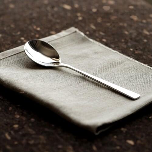 High Quality Brand 304 Stainless Steel Round Spoons Ice Cream Watermelon Rice Dinner Spoon 18.9CM Western Food Cutlery Tableware