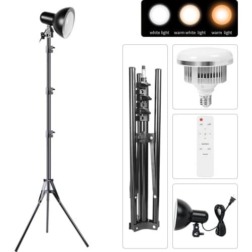 Photography LED Lamp Light Bulb With Light Tripod Stand Light Table Top Fluorescent Lighting Kit For Photo Studio Portrait Phone
