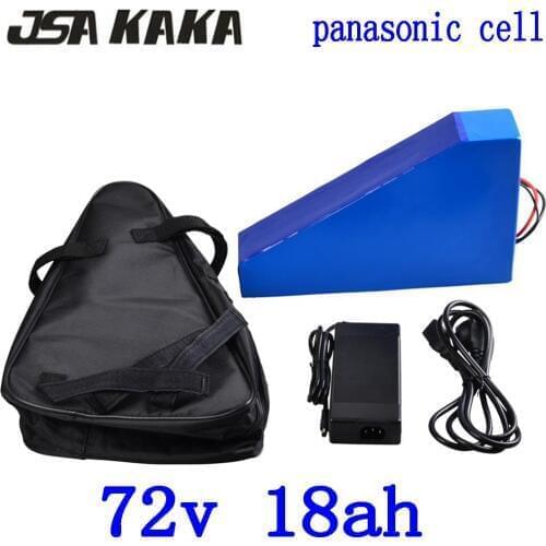 72V 18AH lithium battery 72V 18AH ebike battery 72V 1500W 2000W 3000W electric bike battery use panasonic cell +84V 2A charger