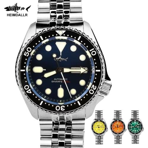 HEIMDALLR Sharkey Skx007 Watch Men Skx 007 Ceramic Bezel 200M Water Resistance NH36 Automatic Movement Mechanical Watches Dive