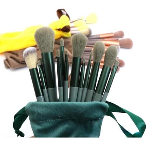 13pcs Professional Makeup Brush Set Soft Fur Beauty Highlighter Powder Foundation Concealer Multifunctional Cosmetic Tool Makeup