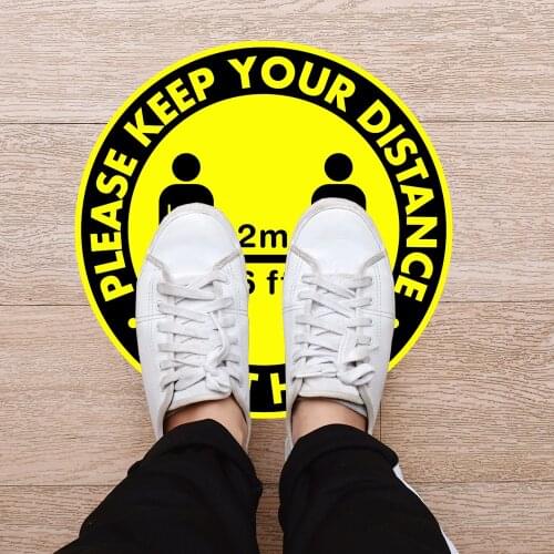 Keep distance Floor sticker safe distance Logo stickers Shopping school Public places waterproof self-adhesive distance Mark