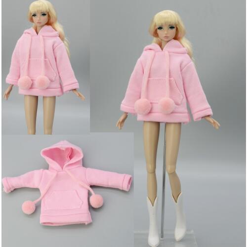 2019 New Winter Wear Pink Coat Outfit Clothing For 1/6 BJD Xinyi FR ST Blythe Barbie Doll gift Clothes