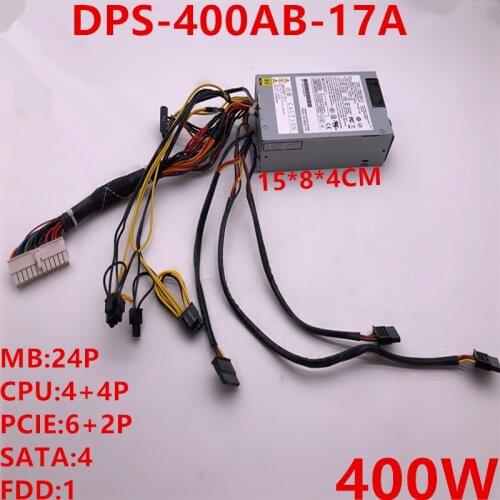 New Original PSU For Delta 80plus Gold AIO HTPC FLEX Small 1U Rated 400W Peak 450W Switching Power Supply DPS-400AB-17 A
