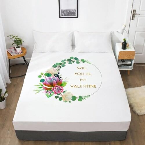 Elastic fitted sheet Bed sheet With An Elastic Band 150/180/200/160*200 Mattress Cover Bed cover 1pc Nordic VALENTINE