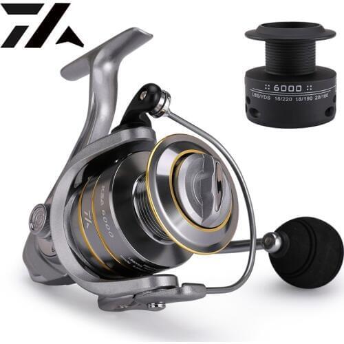 High Quality Max 15KG Drag Double Spool Fishing Reel 5.5:1 Outdoor High Speed Spinning Reel Carp Fishing Reels For Saltwater